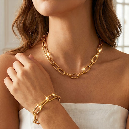 Conjunto Ligamen: Colar e Pulseira