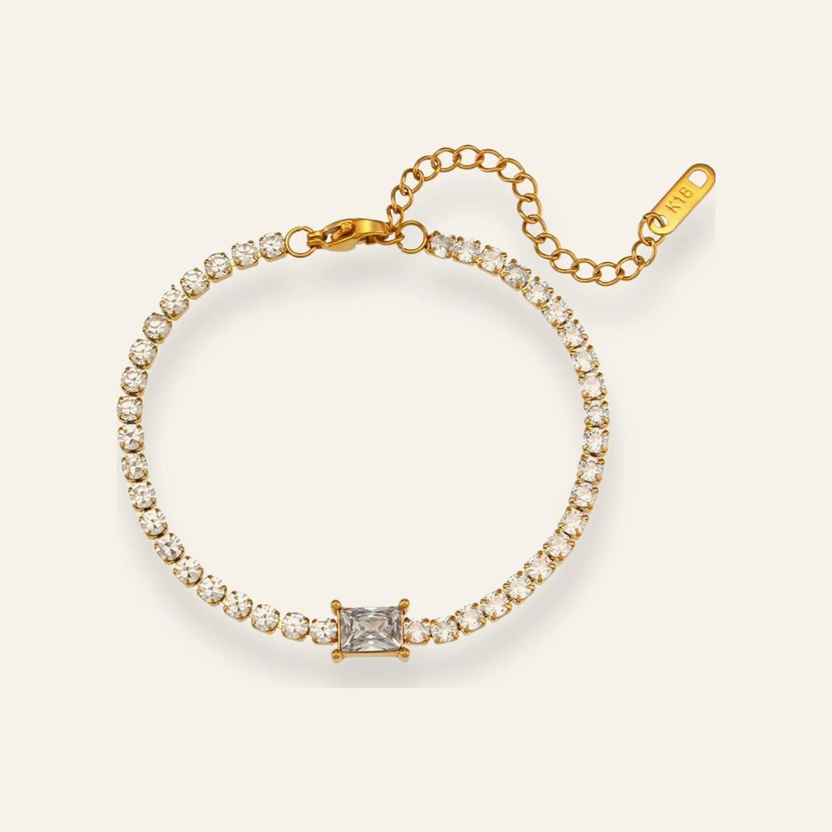 Pulseira Astra VIATRIX – pulseira ténis com zircónias banhada a ouro