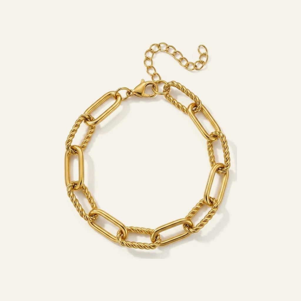 Catena VIATRIX – pulseira de corrente grossa banhada a ouro