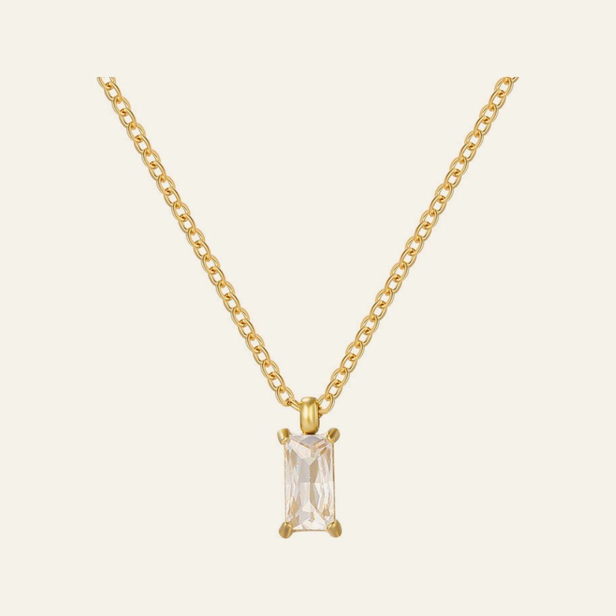 Colar Lucerna VIATRIX dourado – ponto de luz retangular