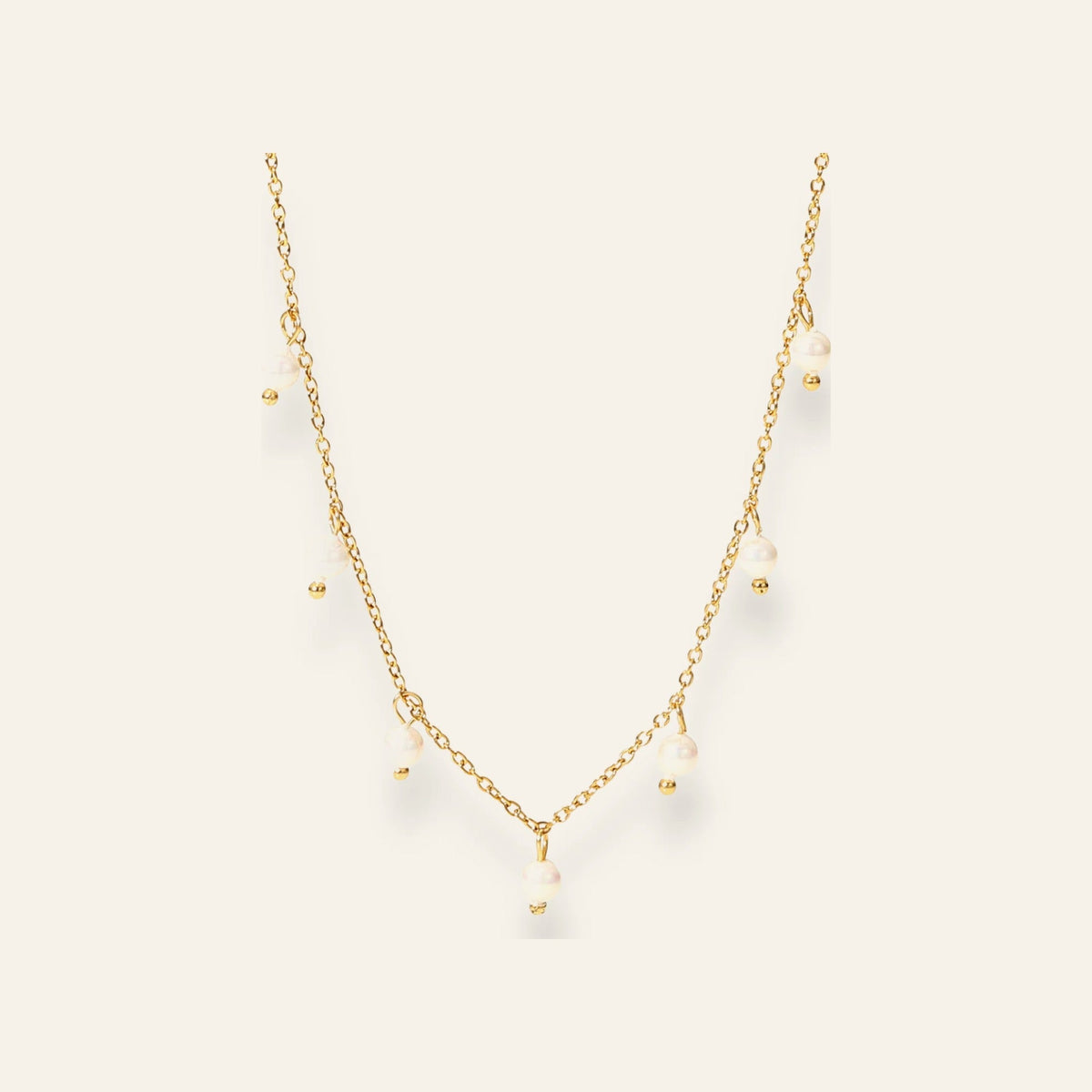Colar Maris VIATRIX – corrente com mini pérolas banhada a ouro